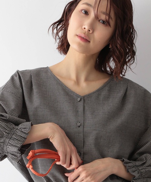 GLOBAL WORK(グローバルワーク)の「フレンチリネンイージーケアブラウス/265496(シャツ/ブラウス・レディース・ホワイト/ブラック/その他/アイボリー/グリーン系その他3・MEDIUM/LARGE)」の8枚目の写真