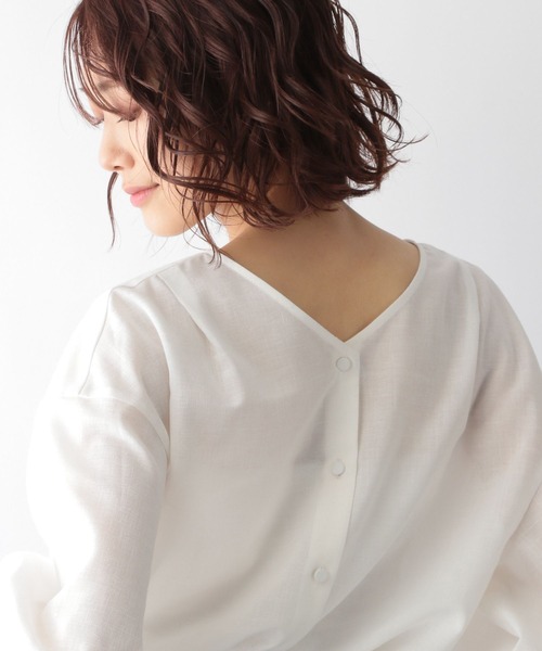 GLOBAL WORK(グローバルワーク)の「フレンチリネンイージーケアブラウス/265496(シャツ/ブラウス・レディース・ホワイト/ブラック/その他/アイボリー/グリーン系その他3・MEDIUM/LARGE)」の20枚目の写真
