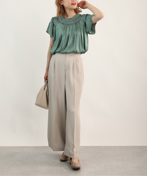 PICCIN（ピッチン）の「センタープレスワイドパンツ（その他パンツ・レディース・ベージュ/ネイビー/チェリーピンク・S/M）」の13枚目の写真