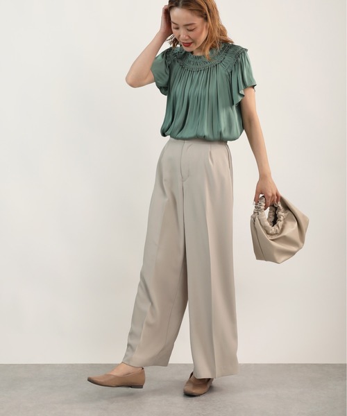 PICCIN（ピッチン）の「センタープレスワイドパンツ（その他パンツ・レディース・ベージュ/ネイビー/チェリーピンク・S/M）」の12枚目の写真