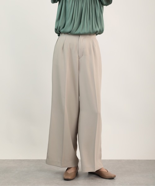 PICCIN（ピッチン）の「センタープレスワイドパンツ（その他パンツ・レディース・ベージュ/ネイビー/チェリーピンク・S/M）」の5枚目の写真