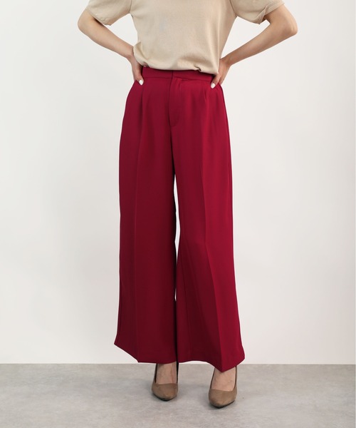 PICCIN（ピッチン）の「センタープレスワイドパンツ（その他パンツ・レディース・ベージュ/ネイビー/チェリーピンク・S/M）」の14枚目の写真