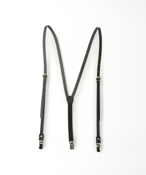 SLOBE IENA(スローブイエナ)の「【ARTBROWN /アートブラウン】 レザーサスペンダー(サスペンダー・レディース・ブラック/ブラウン・FREE)」の2枚目の写真