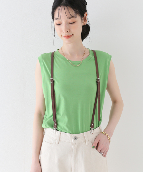 SLOBE IENA(スローブイエナ)の「【ARTBROWN /アートブラウン】 レザーサスペンダー(サスペンダー・レディース・ブラック/ブラウン・FREE)」の19枚目の写真