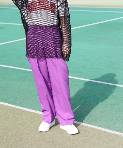 ZIP FIVE（ジップファイブ）の「【ZIP FIVE】ルーズストレートカラーパンツ/カラーワイドスラックス（スラックス・レディース・レッド/パープル/ブラック/ターコイズブルー/チャコール/ダークグリーン/ベージュ/ブルーグレー/イエロー/ブルー/カーキ・MEDIUM/LARGE/SMALL）」の16枚目の写真