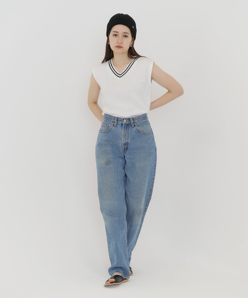 TINA：JOJUN（ティーナジョジュン）の「チルデンニット ベスト TINA：JOJUN（ベスト・レディース・ホワイト/ブラック・M）」の20枚目の写真