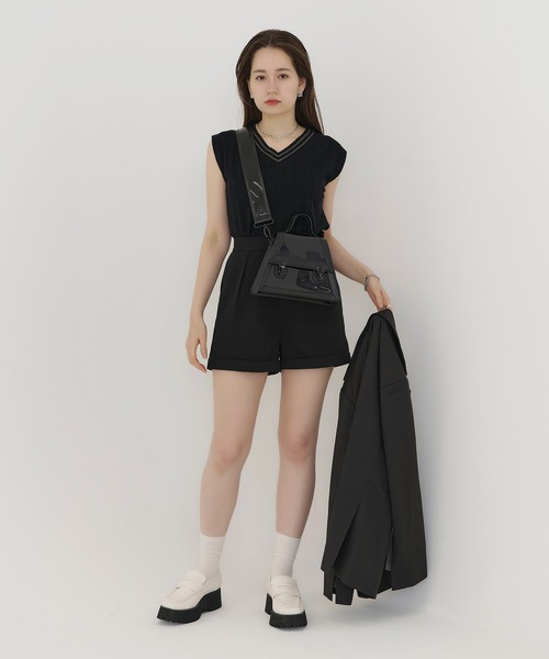 TINA：JOJUN（ティーナジョジュン）の「チルデンニット ベスト TINA：JOJUN（ベスト・レディース・ホワイト/ブラック・M）」の8枚目の写真