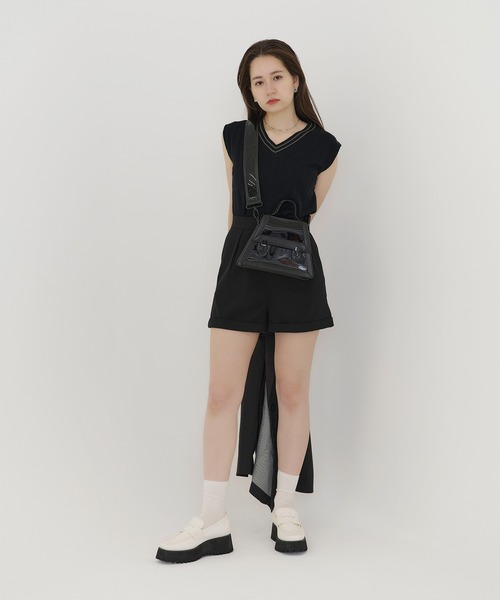 TINA：JOJUN（ティーナジョジュン）の「チルデンニット ベスト TINA：JOJUN（ベスト・レディース・ホワイト/ブラック・M）」の6枚目の写真