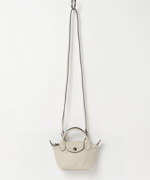 ECHELLE Liberte（エシェルリベルテ）の「LONGCHAMP LE PLIAGE CUIR XXS size ロンシャン ル プリアージュ キュイール 2way ハンドバッグ（ハンドバッグ・レディース・ブラック/ネイビー/ダークブルー/ベビーピンク/グレイッシュベージュ/ブラウン/オフホワイト・FREE）」の2枚目の写真