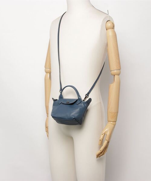 ECHELLE Liberte（エシェルリベルテ）の「LONGCHAMP LE PLIAGE CUIR XXS size ロンシャン ル プリアージュ キュイール 2way ハンドバッグ（ハンドバッグ・レディース・ブラック/ネイビー/ダークブルー/ベビーピンク/グレイッシュベージュ/ブラウン/オフホワイト・FREE）」の22枚目の写真