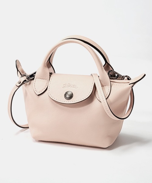 ECHELLE Liberte（エシェルリベルテ）の「LONGCHAMP LE PLIAGE CUIR XXS size ロンシャン ル プリアージュ キュイール 2way ハンドバッグ（ハンドバッグ・レディース・ブラック/ネイビー/ダークブルー/ベビーピンク/グレイッシュベージュ/ブラウン/オフホワイト・FREE）」の7枚目の写真