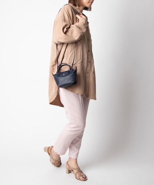 ECHELLE Liberte（エシェルリベルテ）の「LONGCHAMP LE PLIAGE CUIR XXS size ロンシャン ル プリアージュ キュイール 2way ハンドバッグ（ハンドバッグ・レディース・ブラック/ネイビー/ダークブルー/ベビーピンク/グレイッシュベージュ/ブラウン/オフホワイト・FREE）」の8枚目の写真