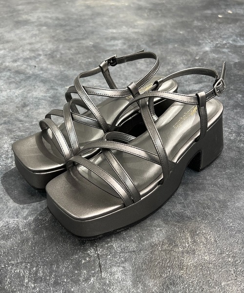 apres jour mignon（アプレジュールミニョン）の「厚底ナローサンダル【ZOZOTOWN限定アイテム】（サンダル・レディース・アイボリー/その他/ブラック・MEDIUM/SMALL/LARGE）」の7枚目の写真