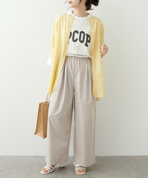 PUAL CE CIN（ピュアルセシン）の「JAPAN MADE麻混リラックスパンツ（その他パンツ・レディース・ベージュ/ネイビー/イエロー/グリーン・FREE）」の15枚目の写真