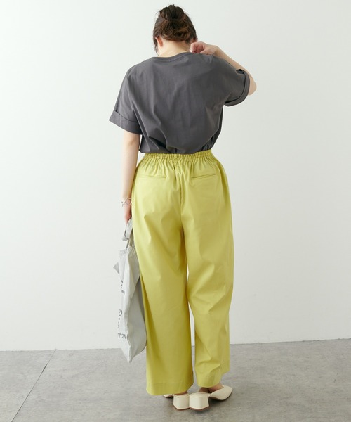 PUAL CE CIN（ピュアルセシン）の「JAPAN MADE麻混リラックスパンツ（その他パンツ・レディース・ベージュ/ネイビー/イエロー/グリーン・FREE）」の22枚目の写真