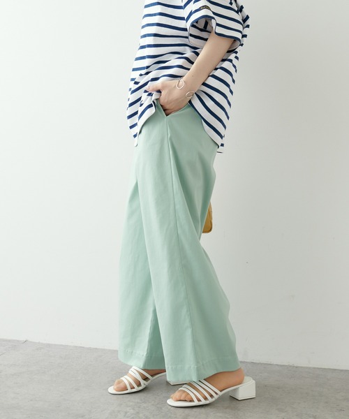 PUAL CE CIN（ピュアルセシン）の「JAPAN MADE麻混リラックスパンツ（その他パンツ・レディース・ベージュ/ネイビー/イエロー/グリーン・FREE）」の18枚目の写真