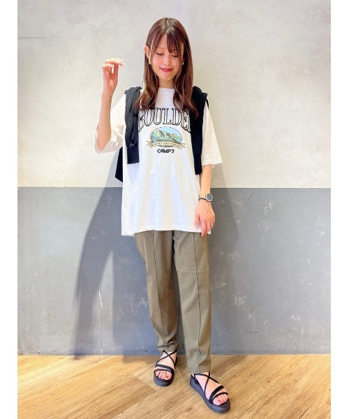 CAMP7(キャンプセブン)の「【CAMP7】BOULDERTシャツ(Tシャツ/カットソー・レディース・グリーン/ホワイト/ブラック・M/L)」の13枚目の写真