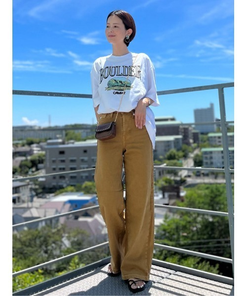 CAMP7(キャンプセブン)の「【CAMP7】BOULDERTシャツ(Tシャツ/カットソー・レディース・グリーン/ホワイト/ブラック・M/L)」の7枚目の写真