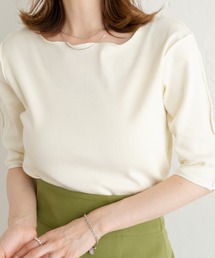 Kastane | テレコ無地5分袖Tee(Tシャツ/カットソー)