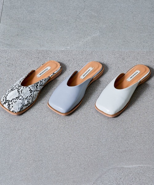 MAISON BREEZE（メゾンブリーズ）の「【MAISON BREEZE】スクエアトゥサンダル SCCH140（サンダル・レディース・グレー/グリーン/アイボリー/マルチ・35/37/39）」の14枚目の写真