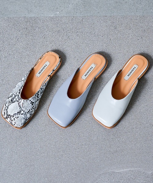 MAISON BREEZE（メゾンブリーズ）の「【MAISON BREEZE】スクエアトゥサンダル SCCH140（サンダル・レディース・グレー/グリーン/アイボリー/マルチ・35/37/39）」の16枚目の写真