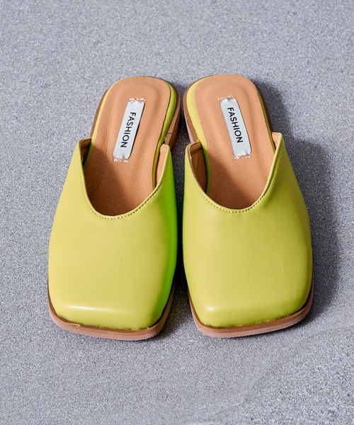 MAISON BREEZE（メゾンブリーズ）の「【MAISON BREEZE】スクエアトゥサンダル SCCH140（サンダル・レディース・グレー/グリーン/アイボリー/マルチ・35/37/39）」の10枚目の写真