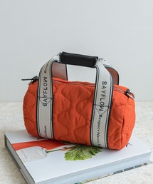 BAYFLOW | ロゴテープキルティングドラム(ハンドバッグ)