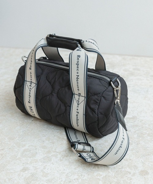 BAYFLOW(ベイフロー)の「ロゴテープキルティングドラム(ハンドバッグ・レディース・オレンジ/ブラック/ベージュ・FREE)」の2枚目の写真