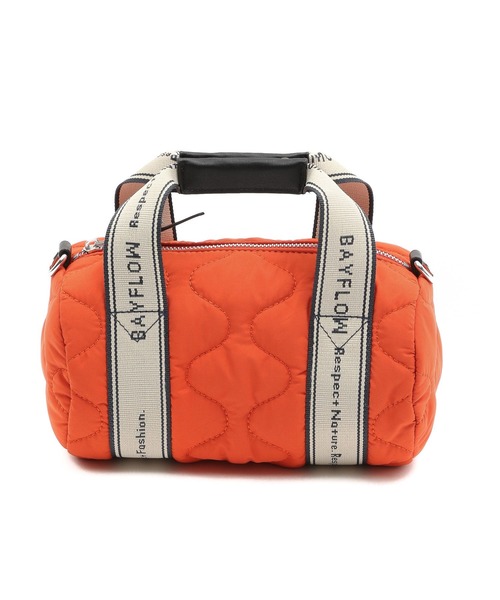 BAYFLOW(ベイフロー)の「ロゴテープキルティングドラム(ハンドバッグ・レディース・オレンジ/ブラック/ベージュ・FREE)」の10枚目の写真