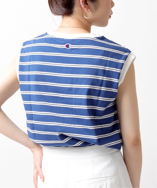 Champion(チャンピオン)の「【Champion/チャンピオン】sleeveless tee(Tシャツ/カットソー・レディース・ベージュ/グリーン/ネイビー・FREE)」の19枚目の写真