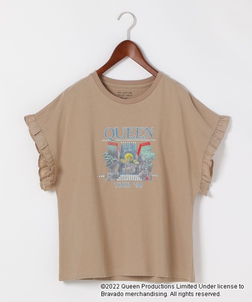 niko and...（ニコアンド）の「コラボ別注フリルバンドTシャツ（Tシャツ/カットソー・レディース・ブラック/ブラウン/オフホワイト・FREE）」の3枚目の写真