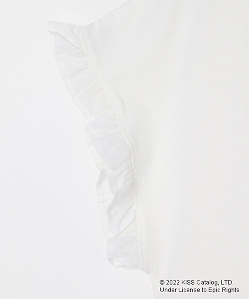 niko and...（ニコアンド）の「コラボ別注フリルバンドTシャツ（Tシャツ/カットソー・レディース・ブラック/ブラウン/オフホワイト・FREE）」の10枚目の写真