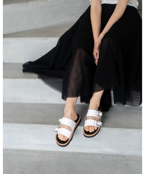 フットベッド ダブルベルト サンダル（サンダル）｜Emma Francis（エマ