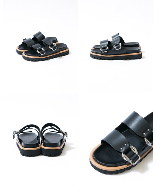 フットベッド ダブルベルト サンダル（サンダル）｜Emma Francis（エマ