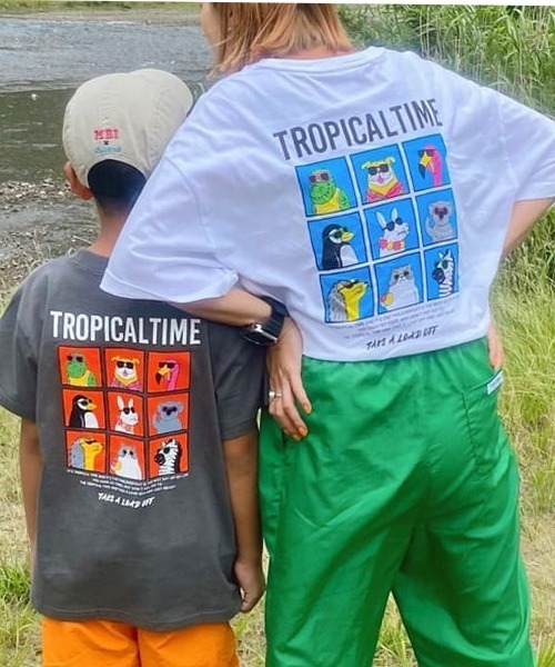 RODEO CROWNS WIDE BOWL（ロデオクラウンズワイドボウル）の「キッズサングラスアニマルズTシャツ（Tシャツ/カットソー・キッズ・ブラック/ホワイト・120/140/130/110）」の12枚目の写真