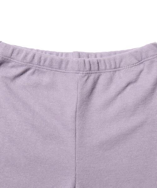 SHOO・LA・RUE（シューラルー）の「【90-140cm】テレコ裾リボン10分丈レギンス（その他パンツ・キッズ・ライトパープル/ブラック・13/12/11/14/10/09）」の5枚目の写真