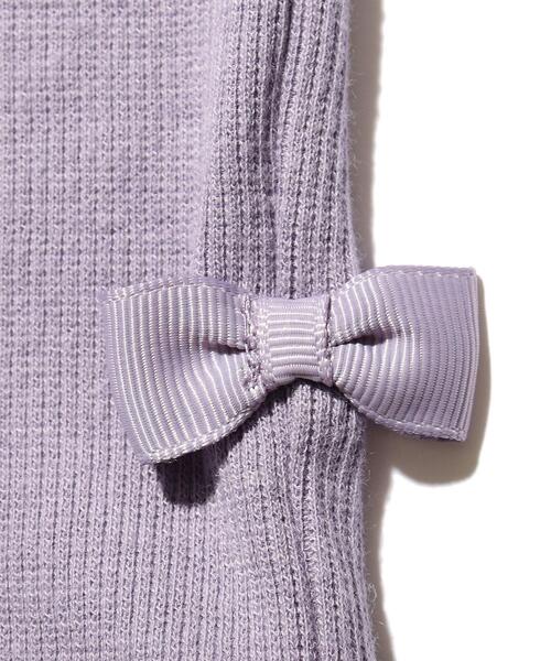 SHOO・LA・RUE（シューラルー）の「【90-140cm】テレコ裾リボン10分丈レギンス（その他パンツ・キッズ・ライトパープル/ブラック・13/12/11/14/10/09）」の8枚目の写真