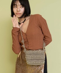 Casselini | Casselini(キャセリーニ)フラワーショルダービーズバッグ(ショルダーバッグ)