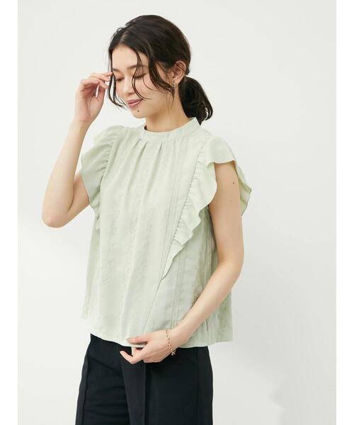 ELENCARE DUE(エレンカーレデュエ)の「・ELENCARE DUE シシュウ×ラッフルブラウス(シャツ/ブラウス・レディース・ブラック/アイボリー/グリーン系その他2・FREE)」の14枚目の写真