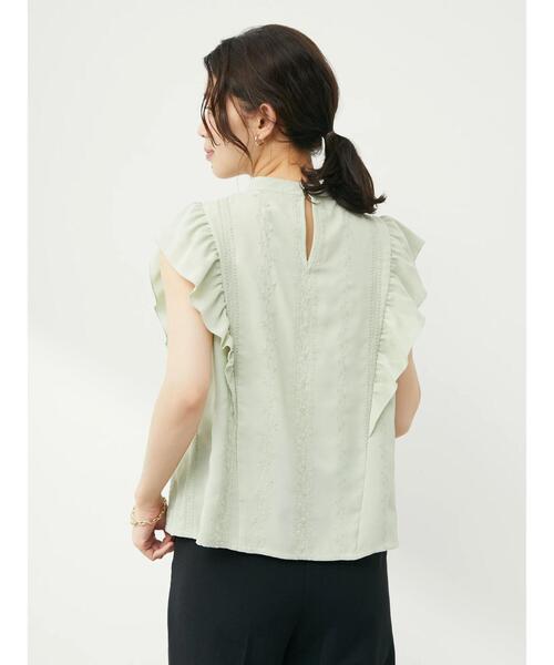 ELENCARE DUE(エレンカーレデュエ)の「・ELENCARE DUE シシュウ×ラッフルブラウス(シャツ/ブラウス・レディース・ブラック/アイボリー/グリーン系その他2・FREE)」の10枚目の写真