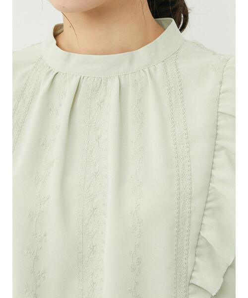 ELENCARE DUE(エレンカーレデュエ)の「・ELENCARE DUE シシュウ×ラッフルブラウス(シャツ/ブラウス・レディース・ブラック/アイボリー/グリーン系その他2・FREE)」の12枚目の写真