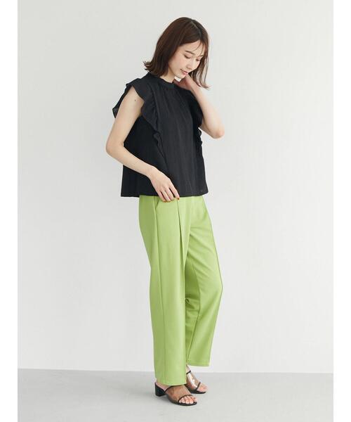 ELENCARE DUE(エレンカーレデュエ)の「・ELENCARE DUE シシュウ×ラッフルブラウス(シャツ/ブラウス・レディース・ブラック/アイボリー/グリーン系その他2・FREE)」の8枚目の写真