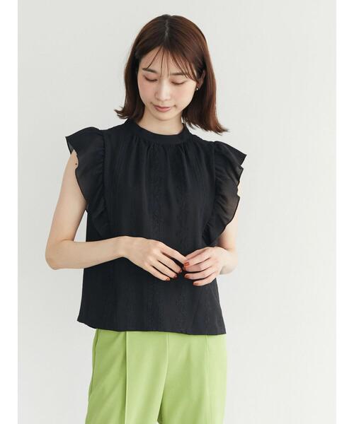 ELENCARE DUE(エレンカーレデュエ)の「・ELENCARE DUE シシュウ×ラッフルブラウス(シャツ/ブラウス・レディース・ブラック/アイボリー/グリーン系その他2・FREE)」の15枚目の写真
