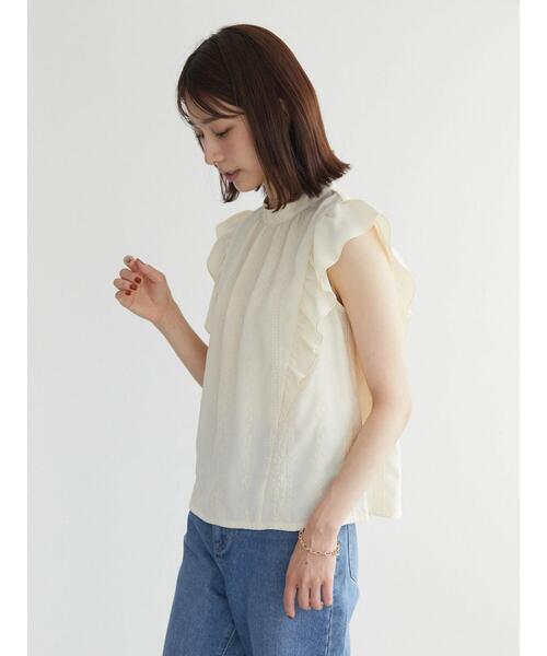 ELENCARE DUE(エレンカーレデュエ)の「・ELENCARE DUE シシュウ×ラッフルブラウス(シャツ/ブラウス・レディース・ブラック/アイボリー/グリーン系その他2・FREE)」の6枚目の写真