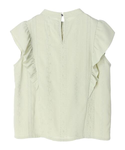 ELENCARE DUE(エレンカーレデュエ)の「・ELENCARE DUE シシュウ×ラッフルブラウス(シャツ/ブラウス・レディース・ブラック/アイボリー/グリーン系その他2・FREE)」の9枚目の写真