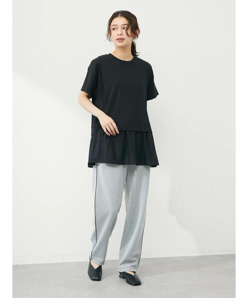 Green Parks(グリーンパークス)の「ジャガードパンツ(その他パンツ・レディース・レッド/ネイビー・FREE)」の3枚目の写真