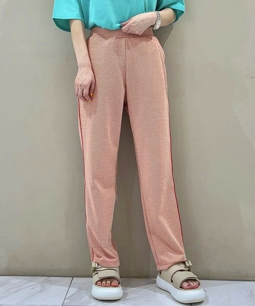 Green Parks(グリーンパークス)の「ジャガードパンツ(その他パンツ・レディース・レッド/ネイビー・FREE)」の2枚目の写真