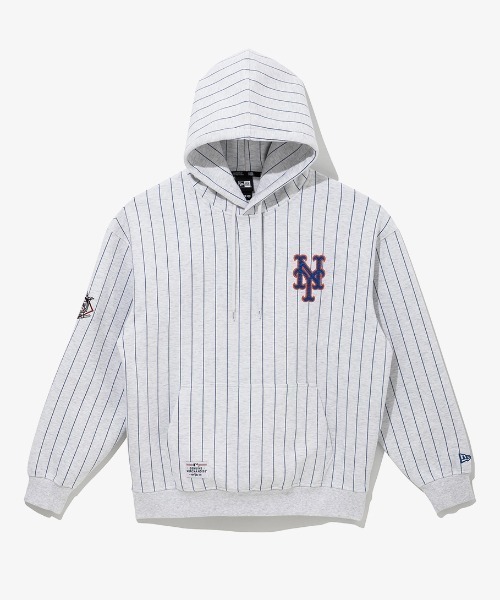 NEW ERA(ニューエラ)の「NEW ERA/ニューエラ MLB メジャーリーグ ベースボールパーカー/ニューヨークヤンキース ・ジャイアンツ ワンポイント ロゴフーディ 13353863/13353862(パーカー・メンズ・ネイビー/グレー・XXL/XL/M/L)」の2枚目の写真