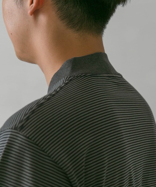 URBAN RESEARCH DOORS（アーバンリサーチドアーズ）の「LIFE STYLE TAILOR　シルケットポンチストレッチ長袖Tシャツ（Tシャツ/カットソー・メンズ・ホワイト/ホワイト系その他/グレー系その他・MEDIUM/LARGE）」の9枚目の写真