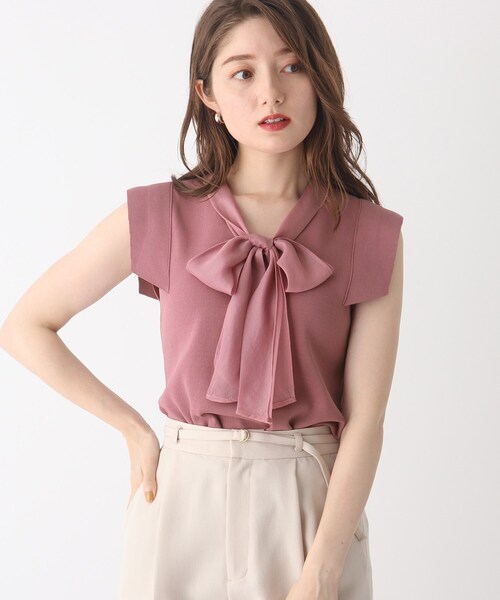 index（インデックス）の「◆ドッキングボウニット【WEB限定サイズ】（ニット/セーター・レディース・ライトグレー/ブラック/ピンク系・40/38/42/36）」の3枚目の写真